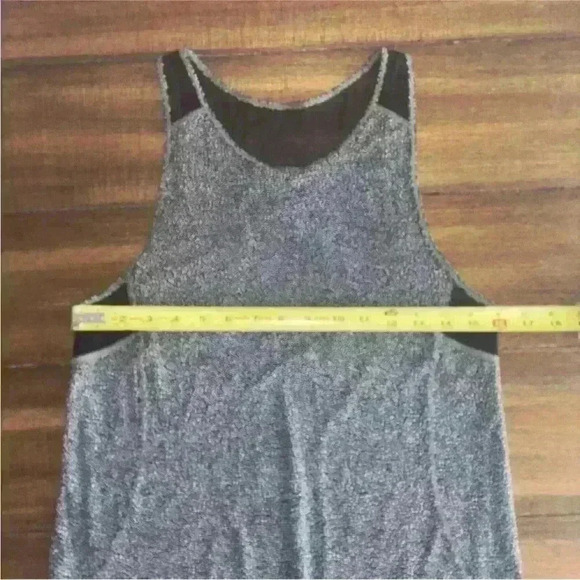 Lululemon Mesh Vest Top Black White Speckle Trim Gym Tank Size Small Activewear - Picture 8 of 12